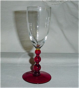 Ruby Red Stemmed Wine Glass
