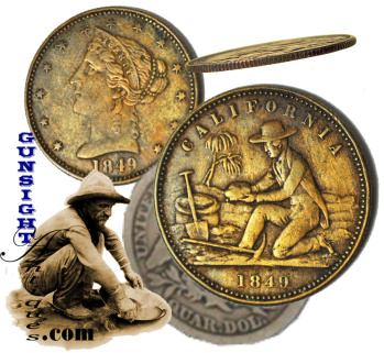 Nice Original - 1849 California Gold Miner Counter Token