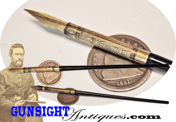 Fine Condition Mabie Todd & Co - Patent 1877 Gold Nibbed - Dipping Pen