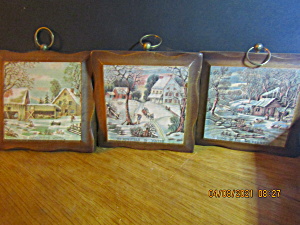 Vintage Currier & Ives Home & Homestead Wall Hangings