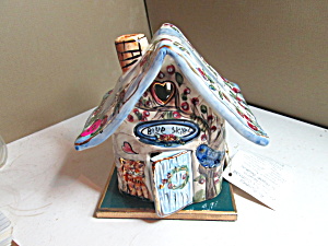 Authentic Ceramic Art Collectible Blue Skies House