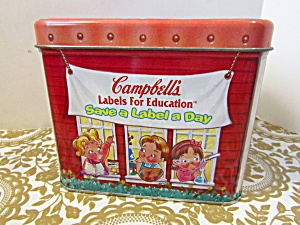Campbells Schoolhouse Save-a-label Tin