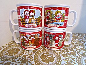 Vintage Campbell Soup Four Seasons Soup Mug Set