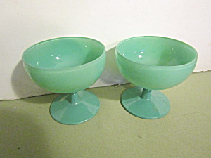 Anchor Hocking Rainbow Green Footed Cup Goblet