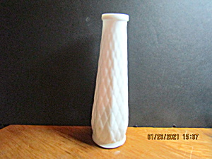 Vintage Brody Milk Glass Diamond Bud Vase