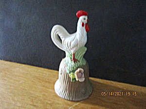 Vintage Rooster Porcelain Bell
