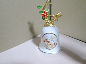 Vintage Hummingbird Porcelain Bell