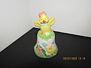 Vintage Baby Chick Porcelain Bell