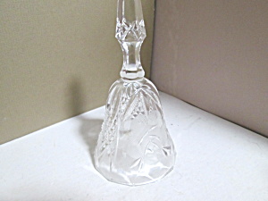 Vintage Lead Crystal Embossed Rose Design Bell