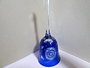 Vintage Blue Crystal Swirl Design Dinner Bell