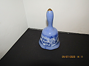 Currier&ives The Farmer's House Winter Light Blue Bell