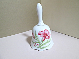 Vintage Porcelain Pink Floral Bell