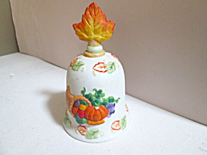 Vintage Russ Thanksgiving Porcelain Bell