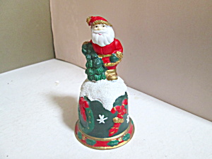 Holiday Santa Porcelain Bell