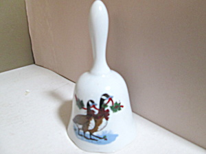 Holiday Potpourri Press Canadian Geese Porcelain Bell