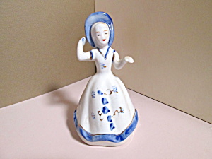 Vintage Belle Blue & White Lady Bell
