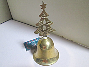 Vintage Solid Brass Christmas House Tree Bell