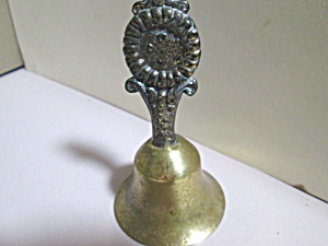 Vintage Solid Brass Coin Design Handle Bell