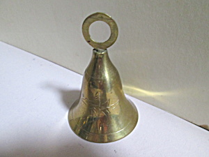Vintage Solid Brass Mini Ring Handle Bell