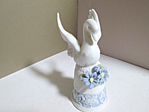 Hermitage Pottery Porcelain Swan Bell