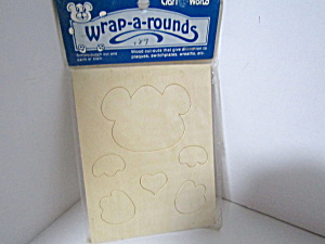 Vintage Small Woodpress-out Wrap-a-rounds Bear