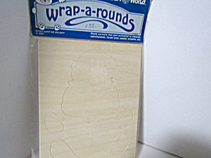 Vintage Wood Press-out Wrap-a-rounds Santa