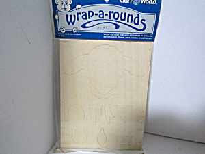 Vintage Wood Press-out Wrap-a-rounds Lamb