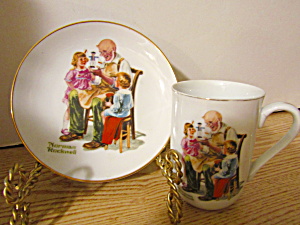 Norman Rockwell Classic Plate/mug Set The Toymaker