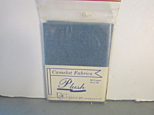Vintage Camelot Blue Plush Cross Stitch Fabric
