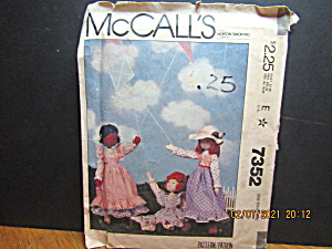 Mccall's Crafts 19 In. Doll & Clothes Pattern #7352