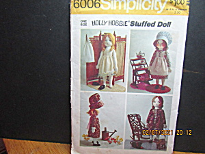 Simplicity Holly Hobbie Stuffed Doll Pattern #6006
