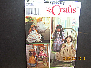 Simplicity 25 In. Stuffed Doll & Clothes Pattern #9620