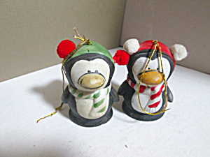 Vintage Jasco Penguin Hanging Bell Set