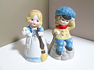 Vintage Jasco Boy & Girl Bell Set Ii