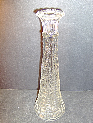 Anchor Hocking Crystal Pressed Cut Glass Bud Vase