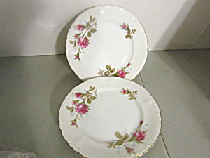 Vintage Fine China Of Japan Royal Rose Bread Plate Set
