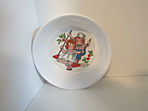 Vintage Child Melamine Raggedy Anna & Andy 5 In. Bowl