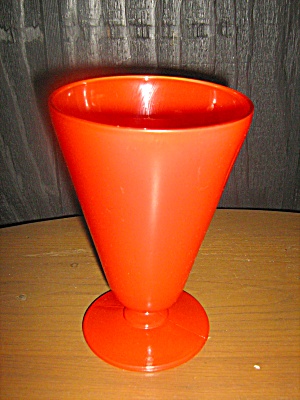 Anchor Hocking/fire King Rainbow Red Footed Tumbler