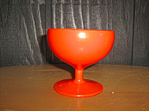 Anchor Hocking/fire King Rainbow Red Footed Goblet