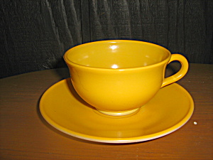 Anchor Hocking/fire King Rainbow Yellow Cup & Sauce