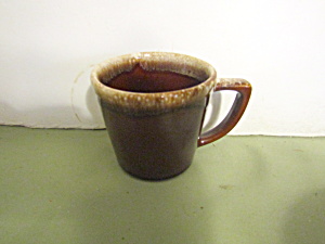 Vintage Mccoy Mirror Brown Drip Coffee Cup