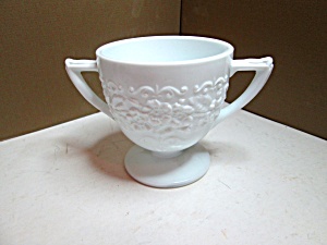 Vintage Indiana Milk Glass Open Sugar Bowl