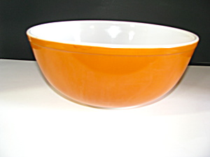 Vintage Pyrex Citrus Orange Pumpkin Bowl Nesting Bowl