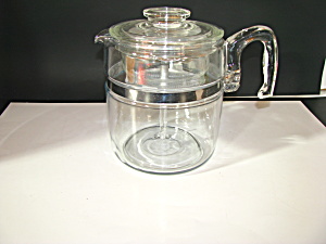 Vintage Pyrex Flame Ware 9 Cup Glass Coffee Pot