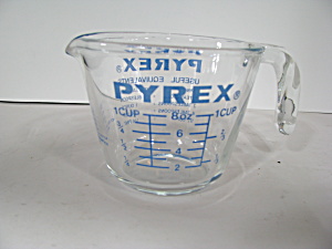 Vintage Pyrex 1 Cup Blue Measuring Cup