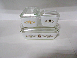 Vintage Pyrex Town And Country Refrigerator Set