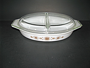 Vintage Pyrex Town And Country 1.5qt Divided Dish