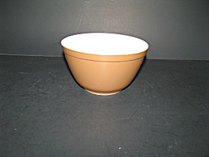 Vintage Pyrex Town And Country 401 Brown Nesting Bowl