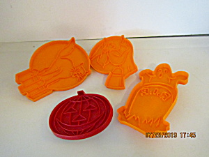 Vintage Wilton Orange/red Halloween Cookie Cutter Set