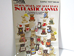Bears,bears,and More Bears In Plastic Canvas #1347